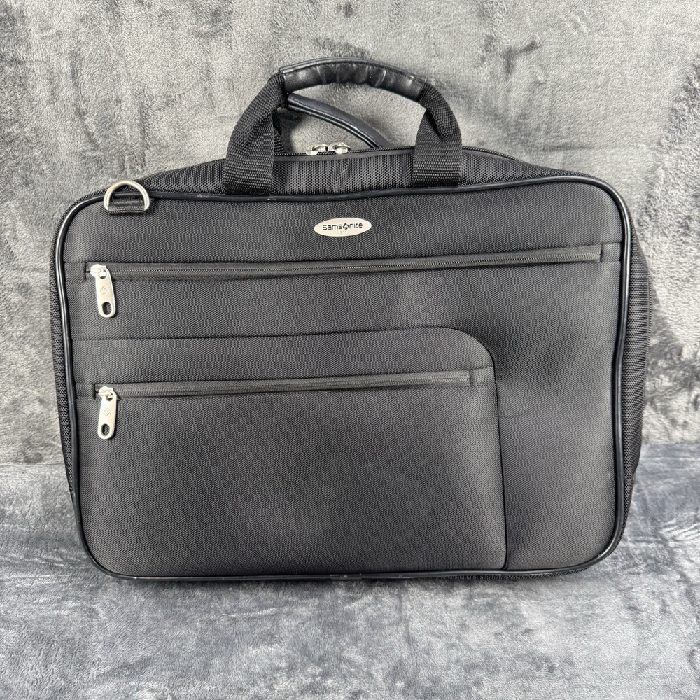 Samsonite Laptop Case Black Soft Shoulder Bag Briefcase 936955 16 in